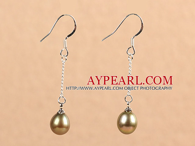 Boucles d'oreilles Simple Light Fashion Brown Natural Freshwater Pearl Dangle