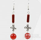 Dangle beau style Cornaline longues boucles d'oreille