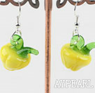 Lovely Style Yellow Colored Glaze Vegetalbe Earrings