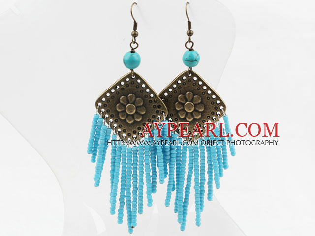 dangling style manmade rhinestone earrings