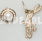 Korean jewelry lovely rabbit and moon earrings 