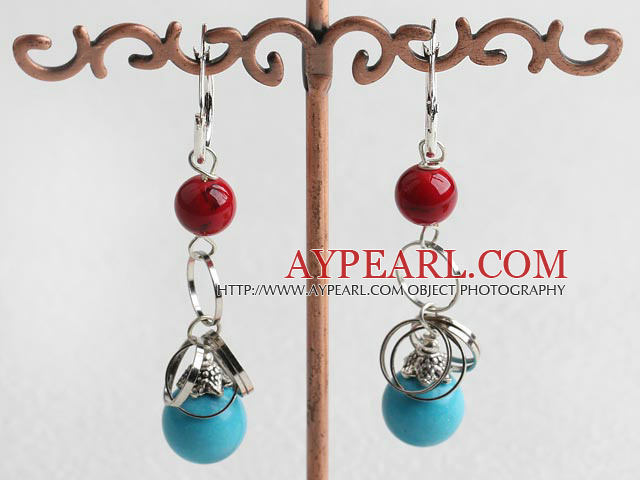 Boucles d'oreilles turquoise alaqueca