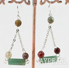 aventurine indiens en agate boucle d'oreille