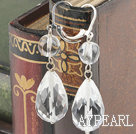 Lovely White Teardrop Crytal Dangle Earring With Lever Back Hook