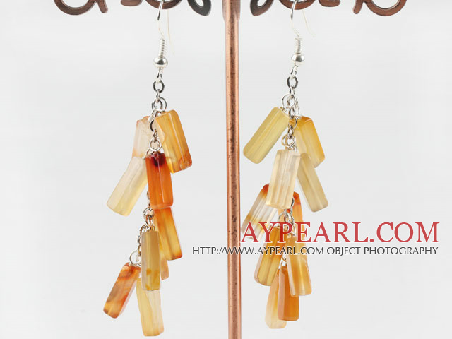 Boucles d'oreilles en agate pétard forme