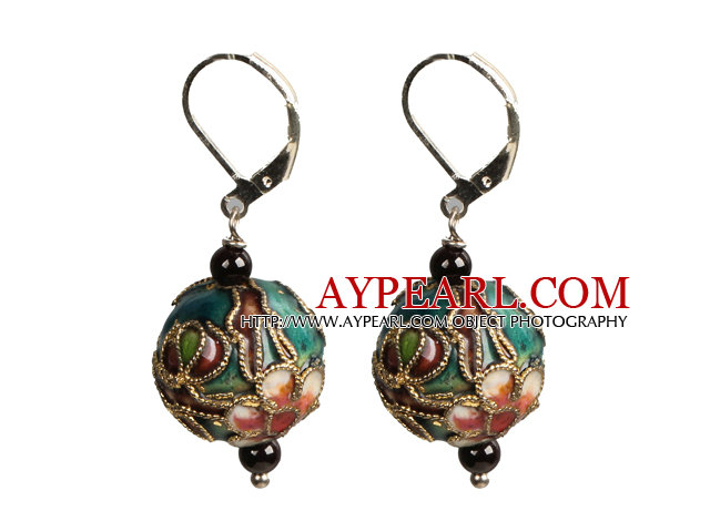 Simple Style Belle cloisonné Vintage Boucles d'oreilles Boule