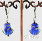 colorful 12 mm colored glaze ball earrings 