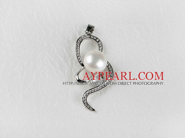 beau blanc perle d'eau douce pendentif (pas de chaînes)