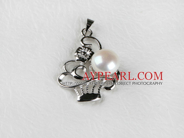 όμορφο κρεμαστό κόσμημα Pearl White (χωρίς αλυσίδες)