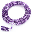 Natural Amethyst and Clear Crystal Prayer Bracelet (  Rosary Bracelet can also be necklace )