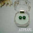 green pearl stud