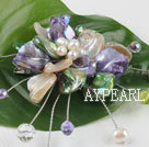 perles bijoux de mariage admirablement coloré et broche fleur coquille