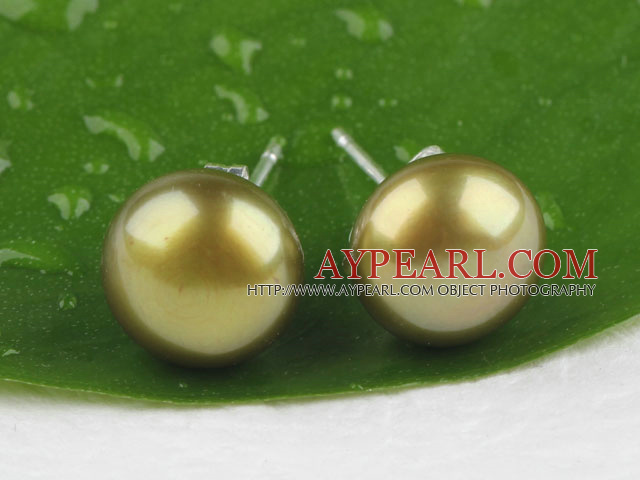 Bronze Farbe Pearl Studs