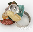 Classic Design Assorted Mutli Stone Adjustable Ring