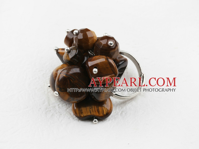 Classic Design Assorted Tiger Eye Adjustable Ring