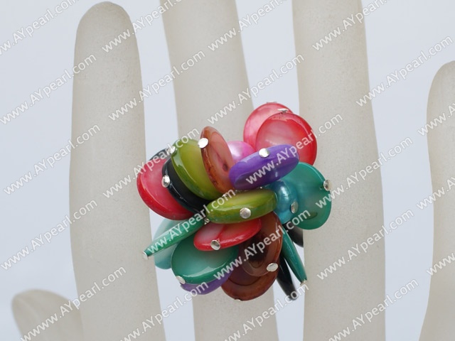 teints et multi couleur bague nacre