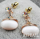 Fashion Style Immitation Cat's Eye Gold Plated Hypoallergenic Studs Earrings