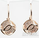 Style Fashion Rhinestone plaqué or Boucles d'oreilles Clous Hypoallergénique