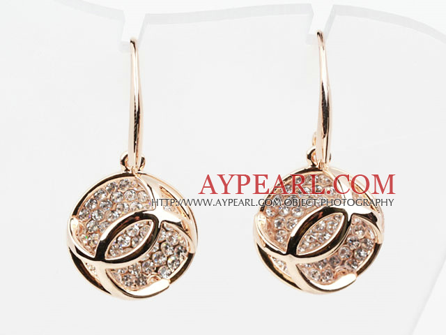 Style Fashion Rhinestone plaqué or Boucles d'oreilles Clous Hypoallergénique