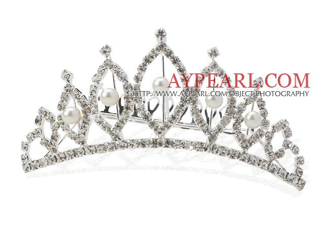 Κράμα με στρας Γάμος σουίτα Tiara με Combs