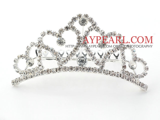 Gorgeous legering med Strass Bröllop Brud Tiara med vaxkakor