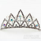 Fashion Alloy With Rhinestones Wedding Bridal Tiara with Combs