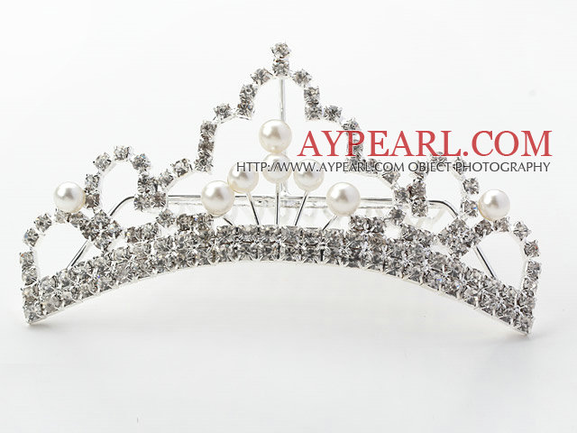 Gorgeous Alloy med rhinestones Wedding Bridal Tiara med Combs