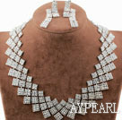 Brillant alliage avec strass mariage nuptiale Jewelry Set (Collier et boucles d'oreilles assortis)