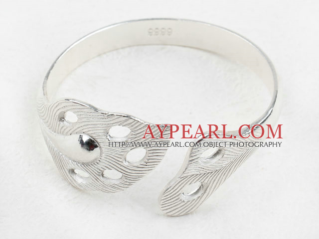 Fashion Style Sterling Silver(99.9% Silver) Bangle (With the Pattern Tail of Phoenix )