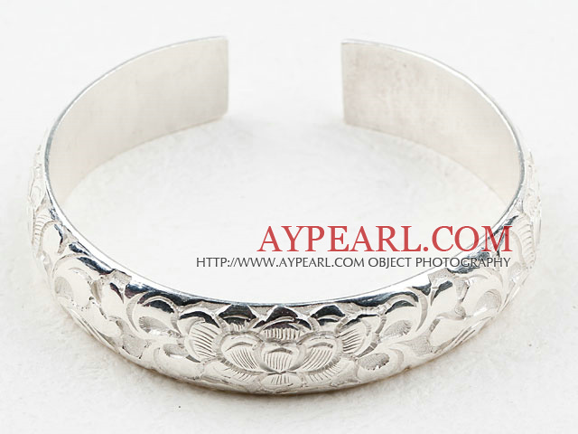 Classic Design Sterling Silber Armreifen (Mit der Partern der schöne Blume)
