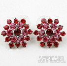 Fashion Style Blume Imitation Rhinestone Ohrstecker