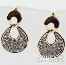 Fashion Style Teardrop Shape Rhinestone Gold Plated Hypoallergenic Studs Earrings