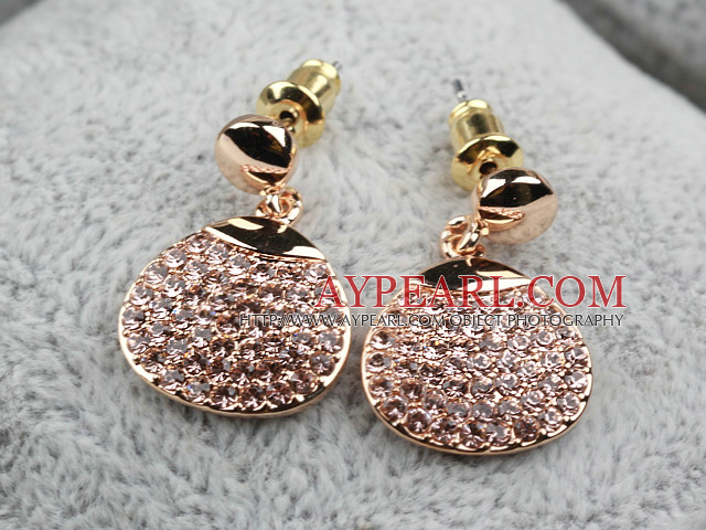 Mode d'or plaqué style strass Boucles d'oreilles Clous Hypoallergénique