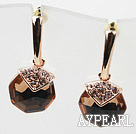 Mote Stil immitation Gemstone med Rhinestone Gold Plated Hypoallergenic Studs øredobber