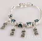7.9 inches fantasy love heart shape charm bracelet