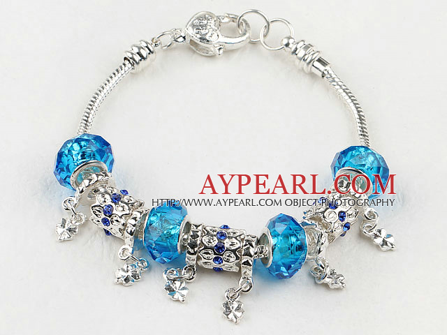 7.9 inches fantasy sea blue charm bracelet