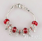 7.9 inches fantasy red color charm bracelet