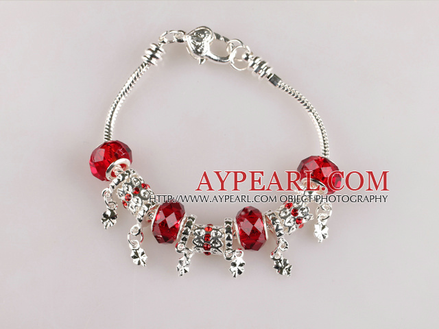 7.9 inches fantasy red color charm bracelet