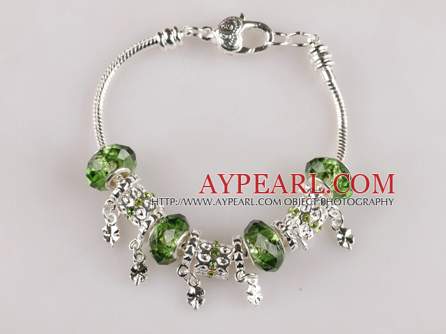 7.9 inches fantasy green charm bracelet