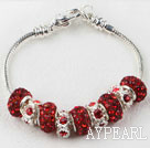 7.9 inches fantasy red charm bracelet with rhinestone