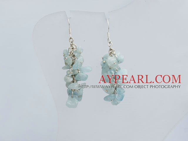 aquamarine beades earrings