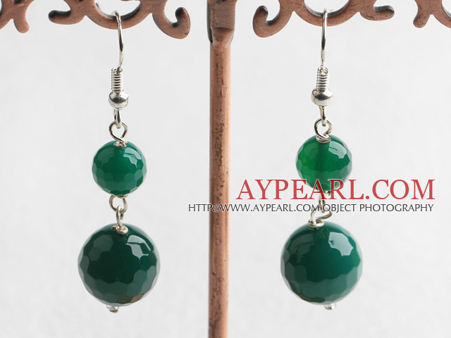 faceted agate earrings