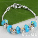 7.9 inches fantasy blue charm bracelet