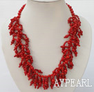 red coral necklace with toggle clasp