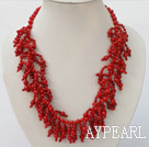 collier de corail rouge avec fermoir