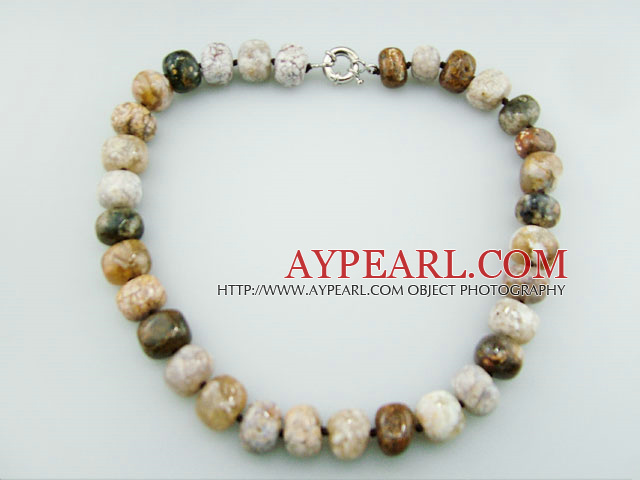 bamboo agate necklace