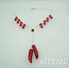 coral blood gem necklace