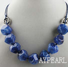19.7 inches fashion 18*20mm blue  acrylic beads necklace with extendable chain