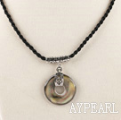 black abalone pendant necklace