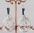 fashion silver plated metal earrings nickle free